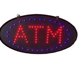 ATM Business Sign With Colorful Neon Animated or Steady LED Display